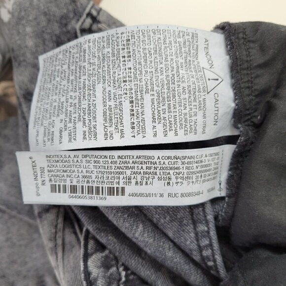 Zara X Disney Toy Story Paper Bag Jeans Pants Black Size US 4 - Picture 14 of 16